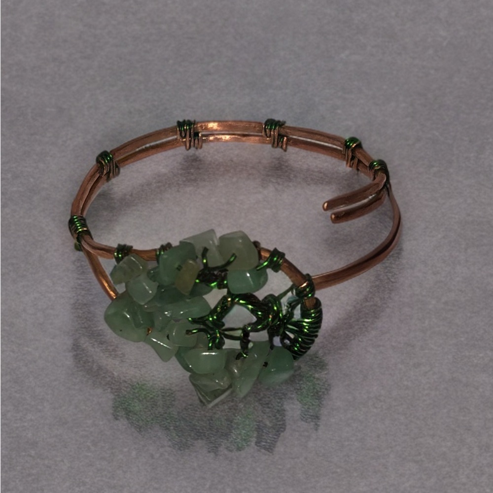 Green on Green Aventurine Tree of Life Bracelet